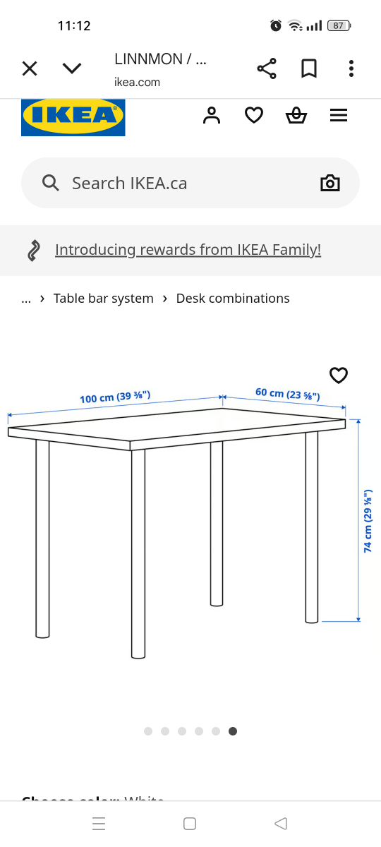 IKEA LINNMON / ADILS White Table 100x60cm - photo 4