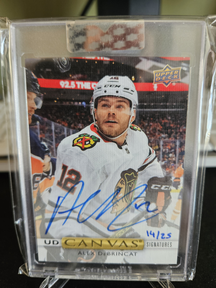 Alex DeBrincat Upper Deck Canvas Signature Hockey Card