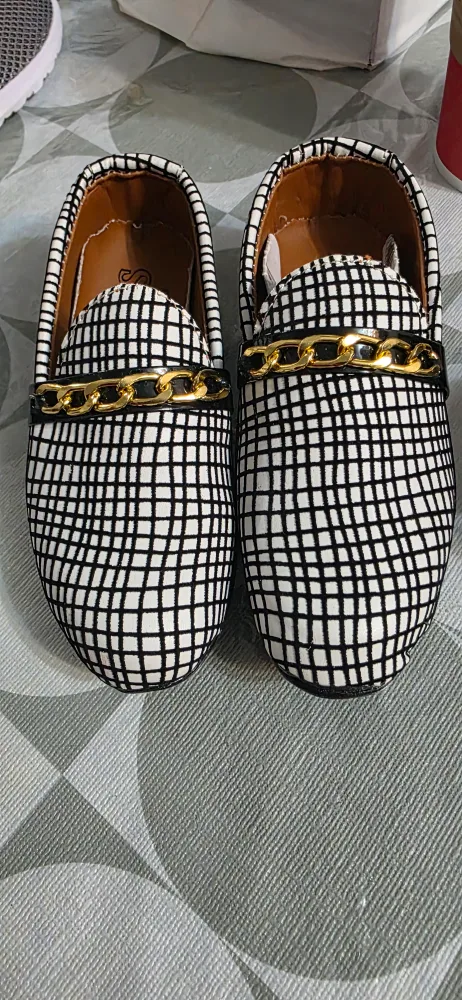 BOSS Shoes - Black & White Checkered Loafers image indicator(5)