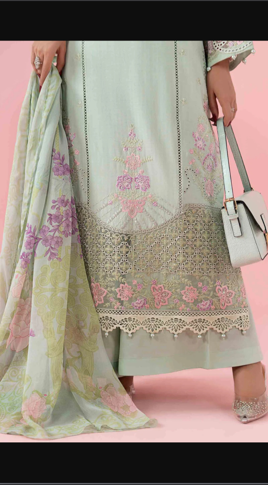 Maria.B Mint Green Embroidered dress - photo 3