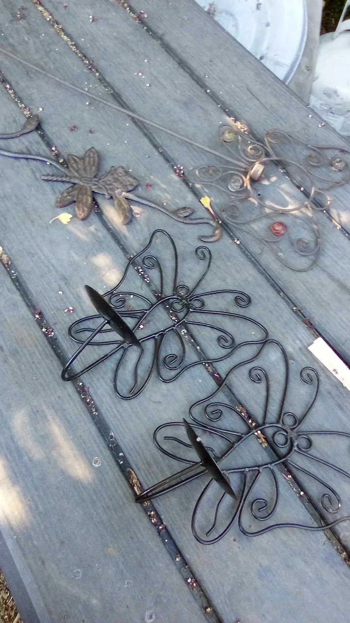 Dragonfly Candle Holders - Set of 3 thumbnail