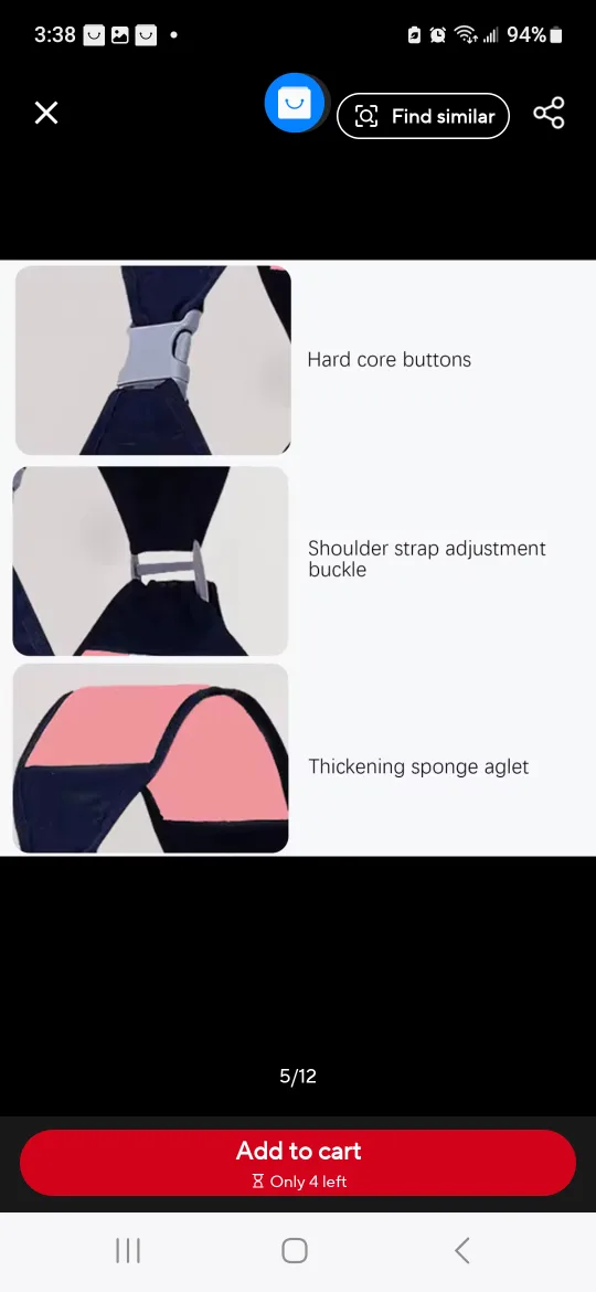 Pink Baby Sling Carrier image indicator(6)