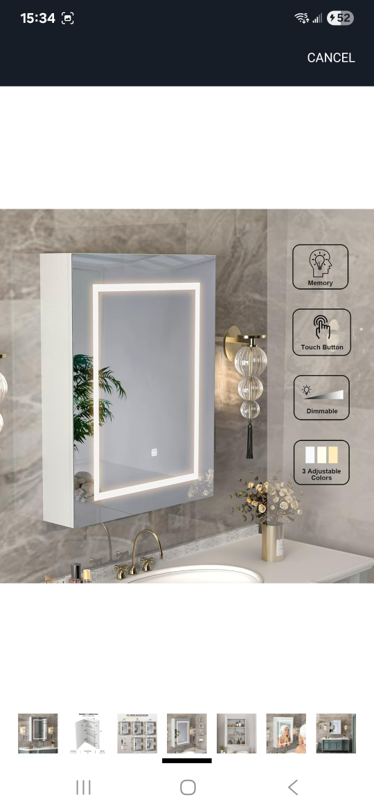 A brand new LED Touch Sensor Bathroom Mirror Cabinet - photo 4