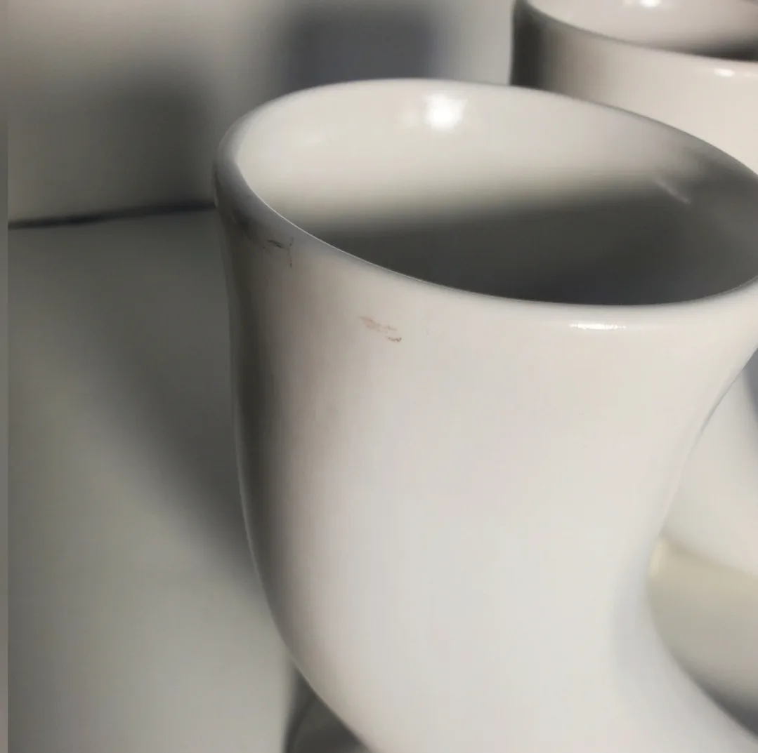 2 Vintage Tuborg Danish Mug White Beer Ceramic Drinking Horn image indicator(5)