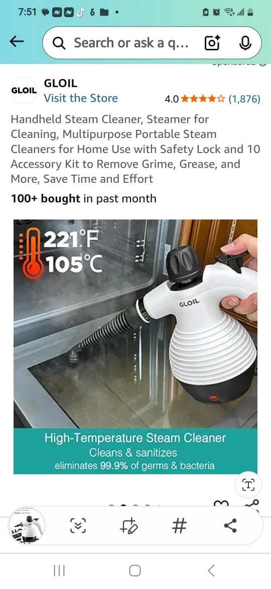 GLOIL Handheld Steam Cleaner with Accessories - Like New! image indicator(4)