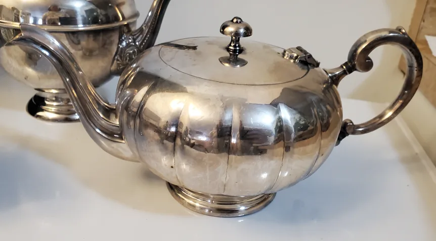 Antique Victorian Plate Silver Tea Set image indicator(4)