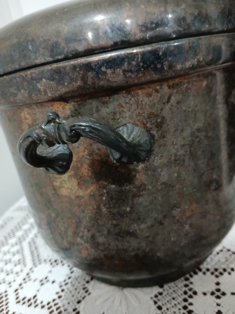 Vintage Silver Plated Ice Bucket with Lid - photo 4