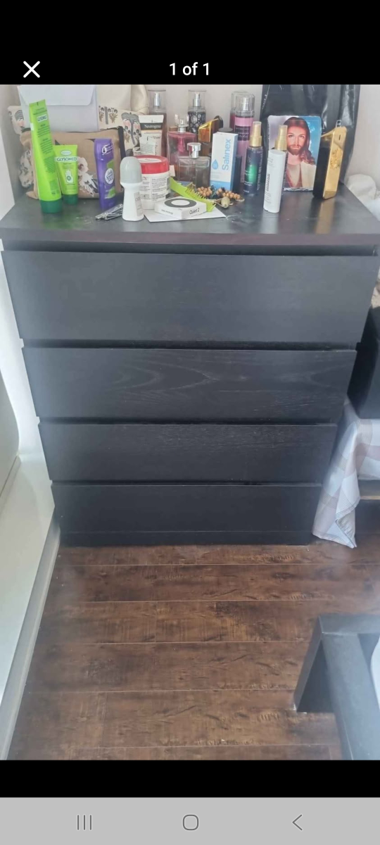 Dark Brown 4-Drawer Dresser
