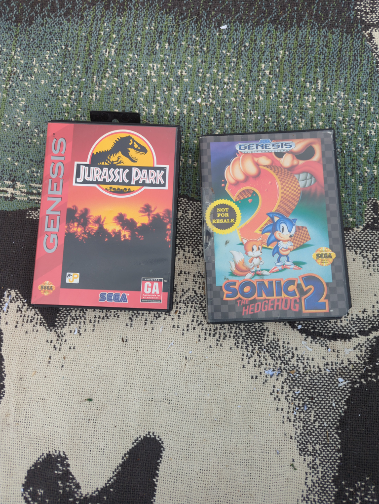Sega Genesis Games: Sonic 2 & Jurassic Park