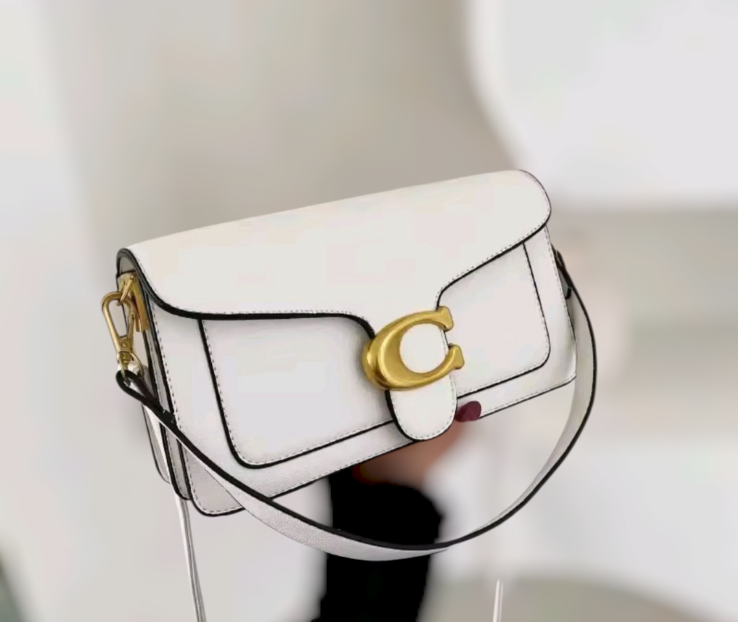 Coach Tabby 20 White Leather Shoulder Bag