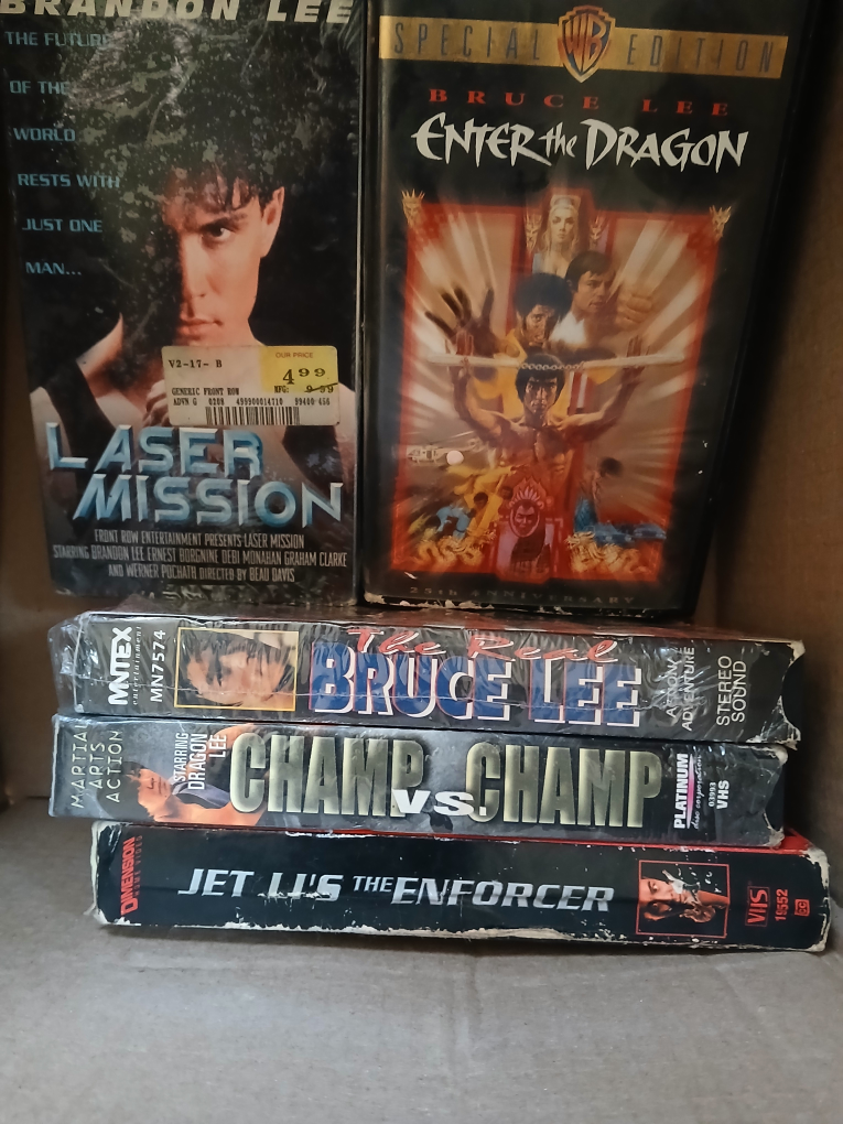 VHS Tapes: Bruce Lee, Jet Li, Brandon Lee