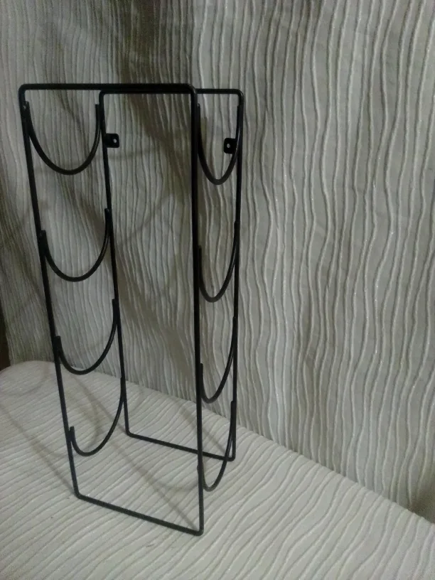 Black Metal Wine Rack - Holds 4 Bottlesi thumbnail