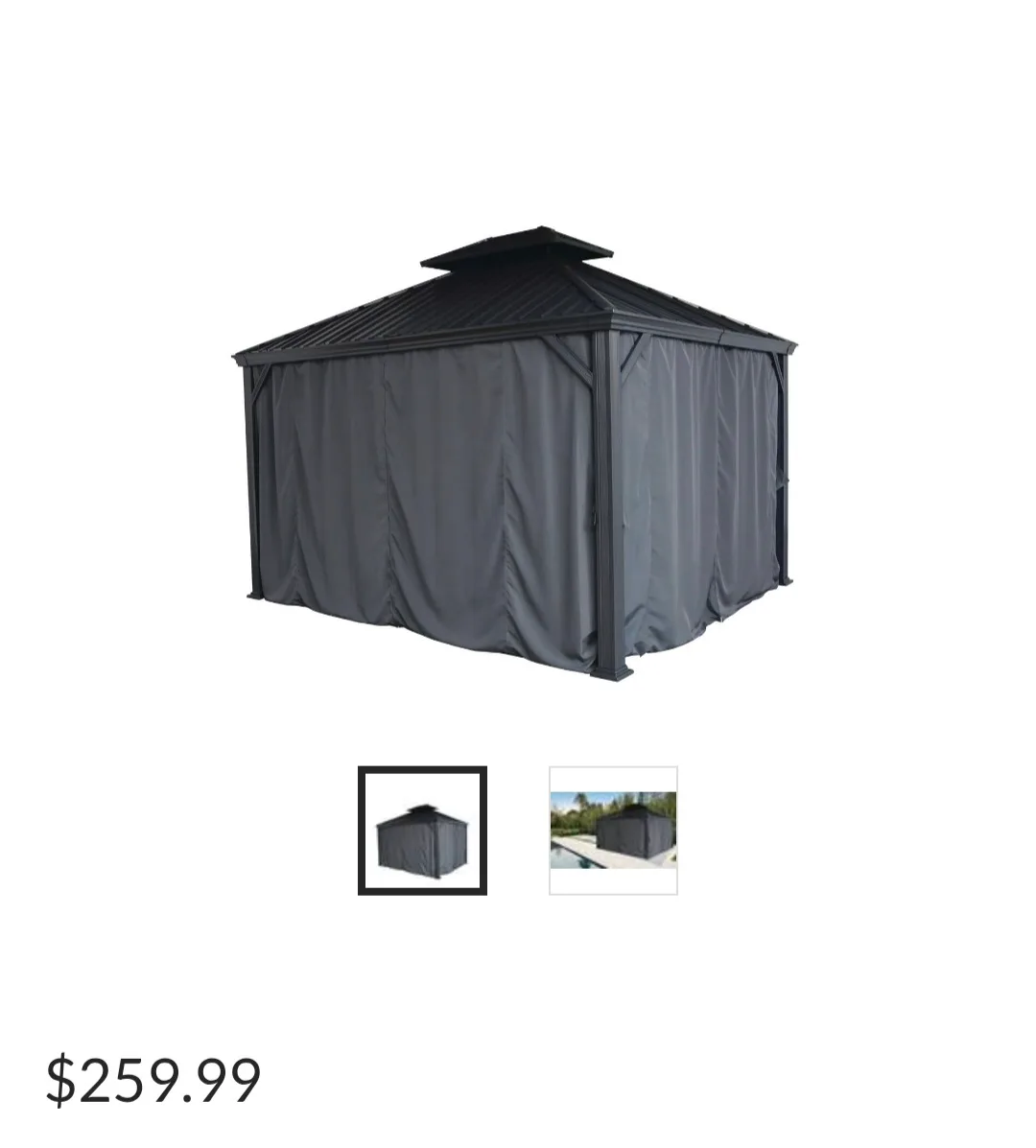 CANVAS Fabric Outdoor/Patio Gazebo Walls curtains thumbnail