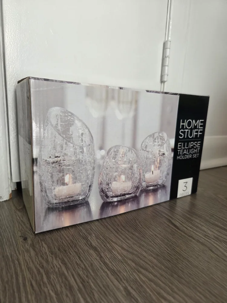 Home Stuff Ellipse Tealight Holder Set (3 Pieces) thumbnail