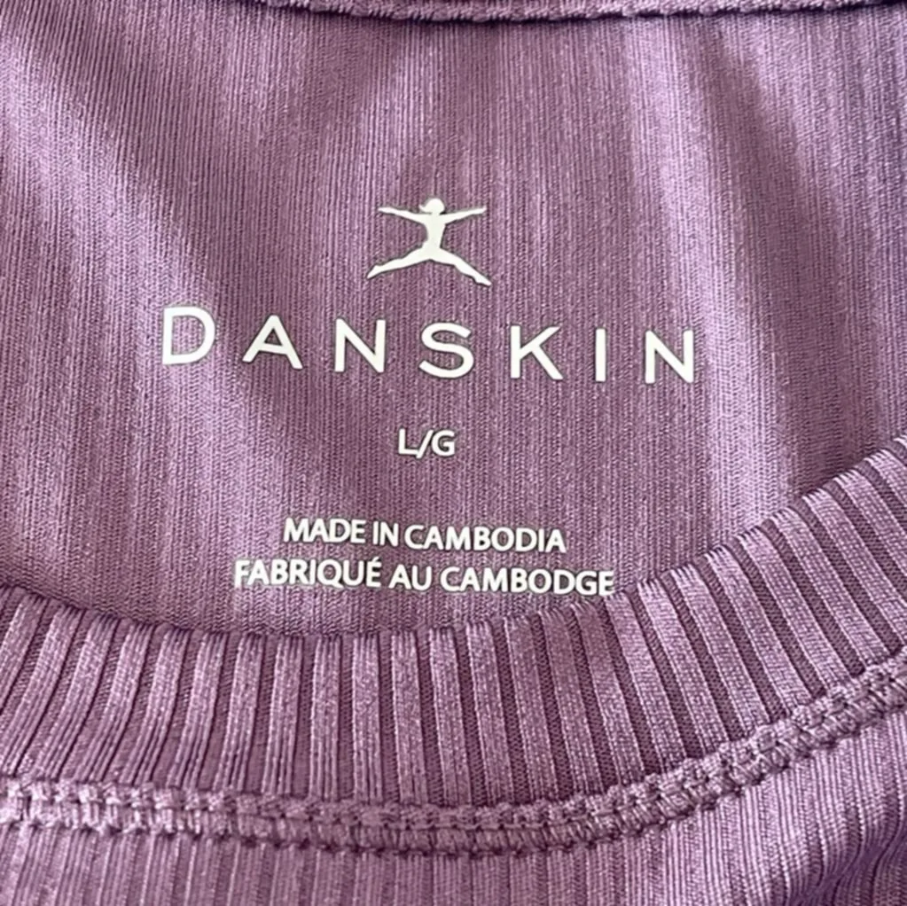 Purple Danskin Women's Ribbed Long Sleeve Top image indicator(3)