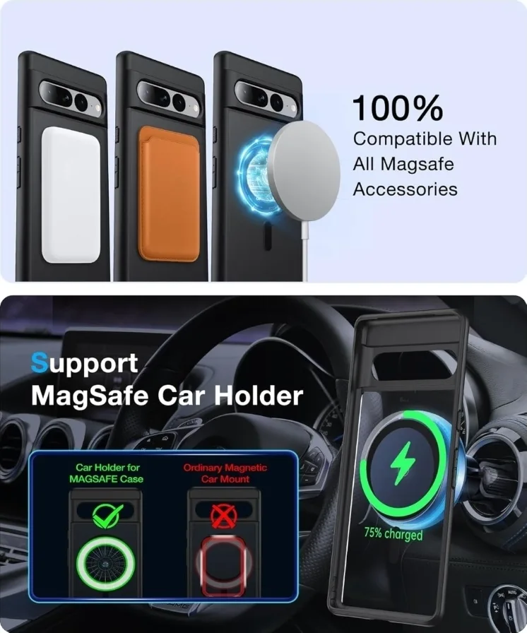 FNDMIL Google Pixel 7 Pro Magsafe Case - Black image indicator(3)