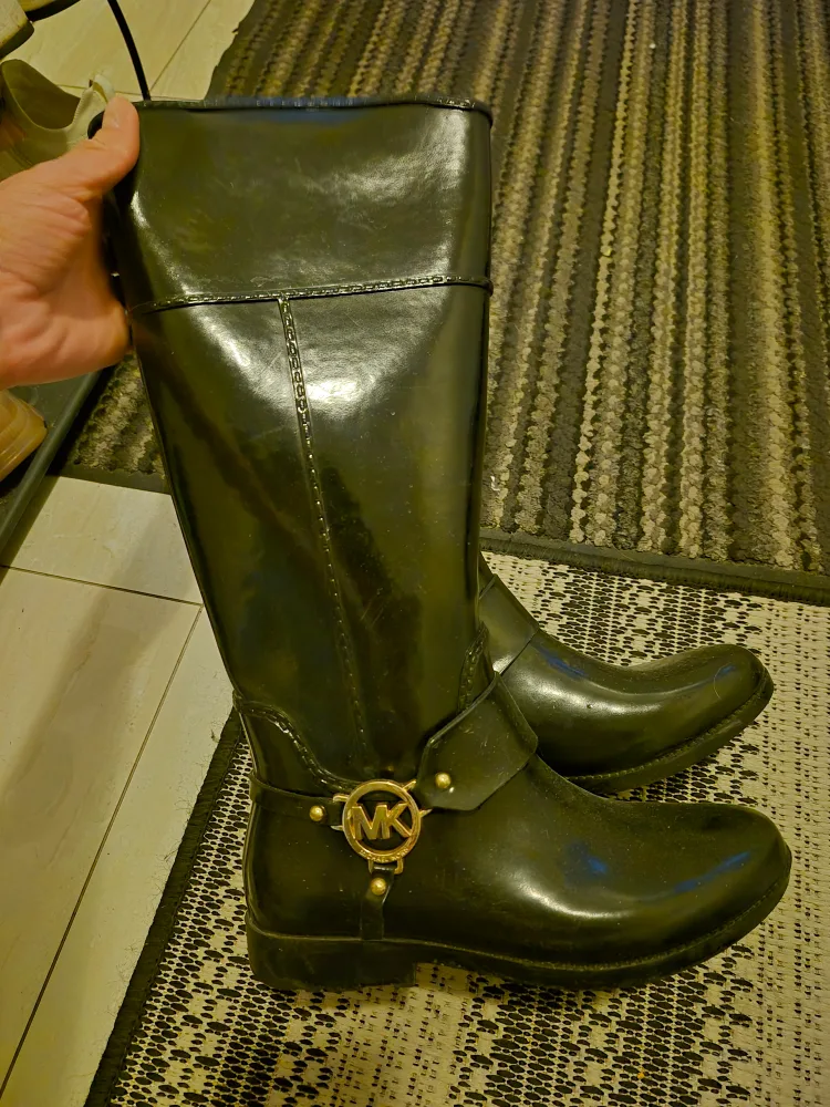 Michael Kors Black Rain Boots - Size 8 thumbnail