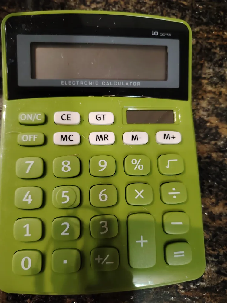 Green Electronic Calculator - 10 Digits thumbnail