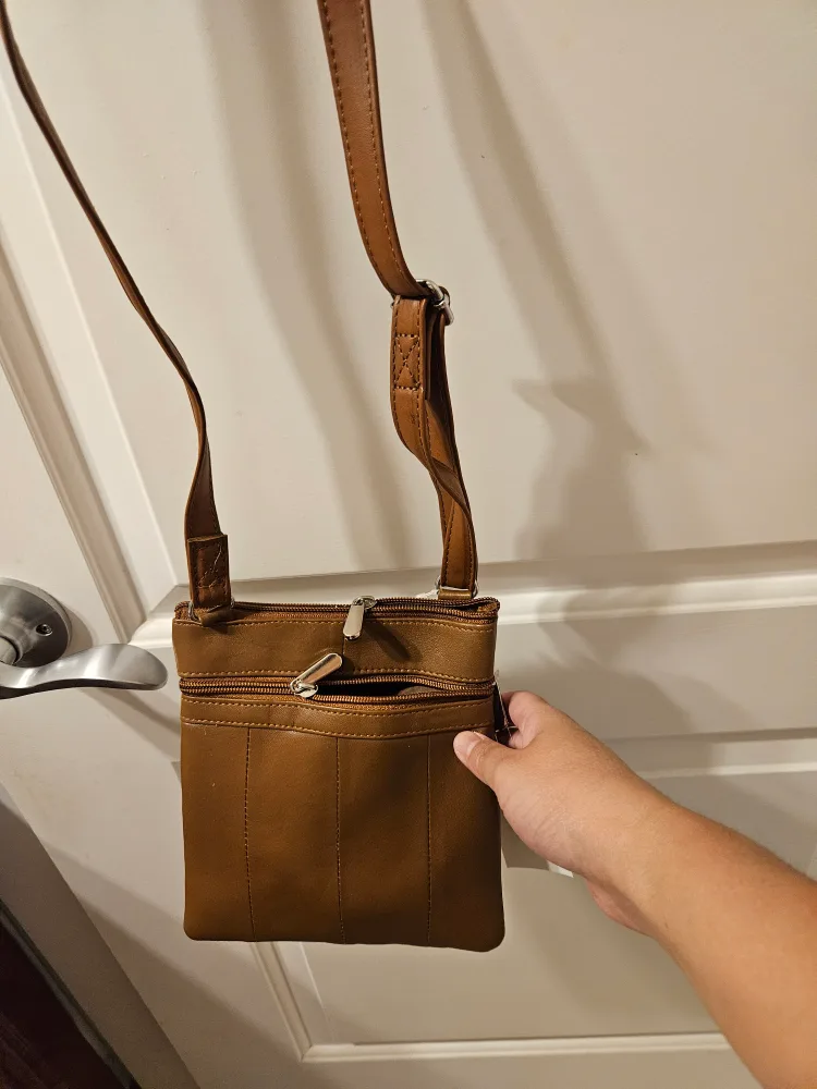 🧡New Tan Leather Crossbody Bag image indicator(2)