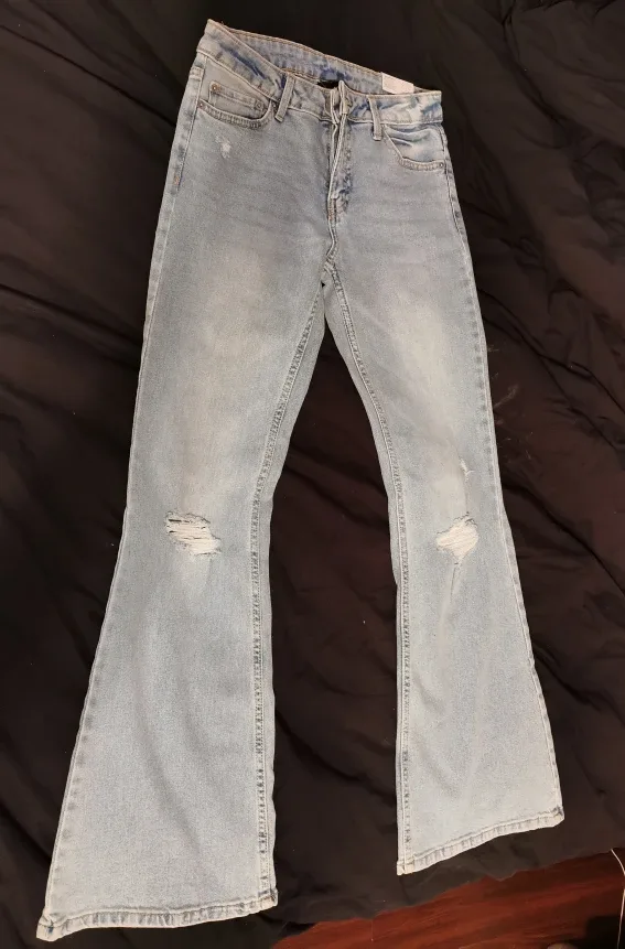 BNNW NoBo Distressed Flare Jeans - Size 5 thumbnail