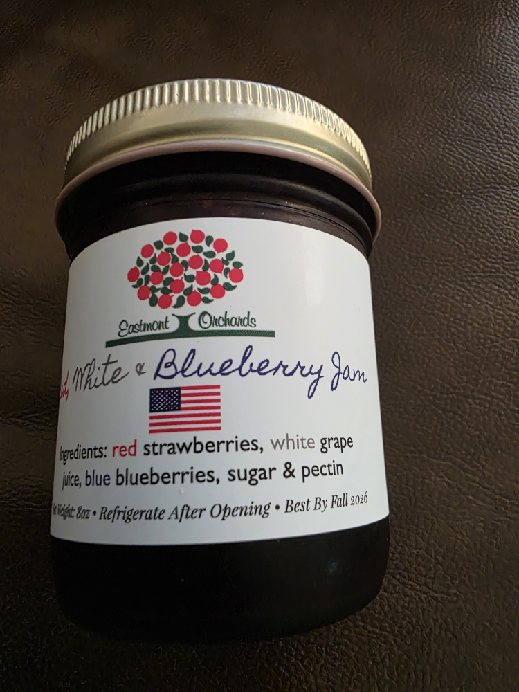 Eastmont Orchards Red White & Blueberry Jam