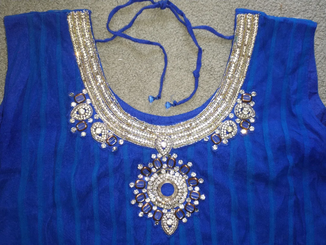 Blue Anarkali Dress image indicator(3)
