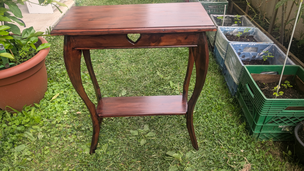Dark Brown Wooden Accent Table