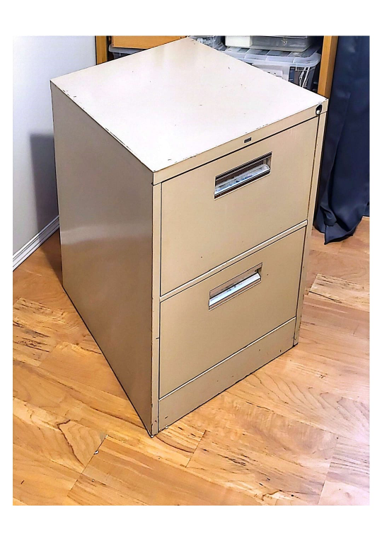 Beige Two-Drawer Filing Cabinet - photo 2