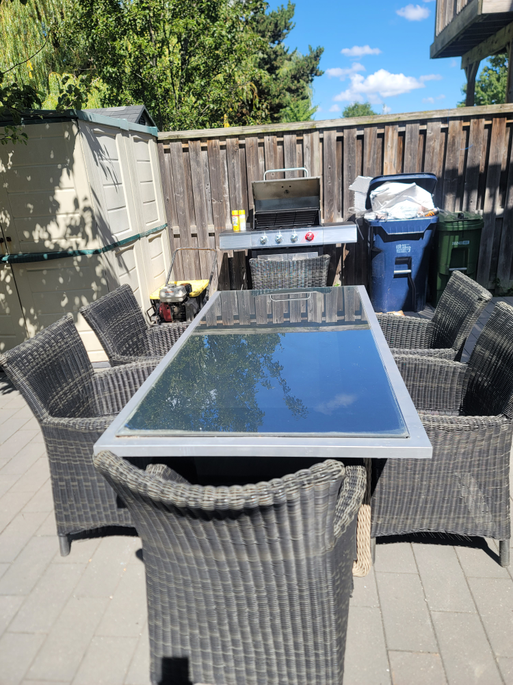 Outdoor Dining Set - Table with 6 Wicker Chairs - photo 3