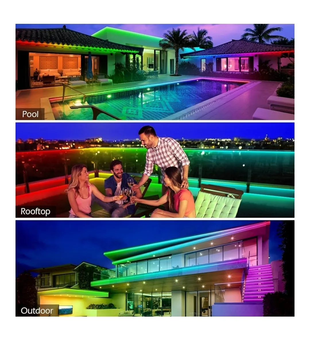 300FT Outdoor LED Strip Lights - Waterproof image indicator(3)