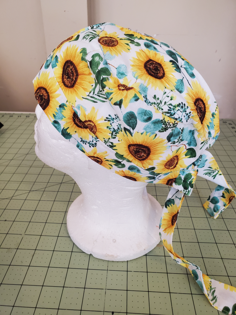 Sunflower Print Scrub Cap New - photo 4