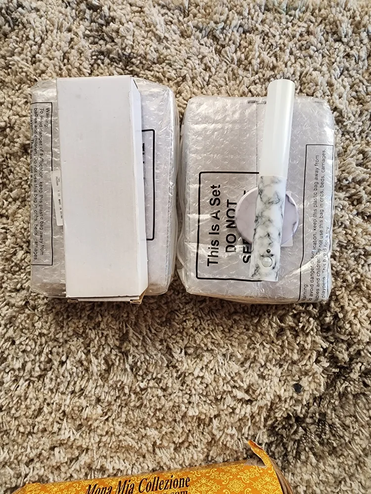 6 Marble Pattern Stick-on Motion Night Light image indicator(3)