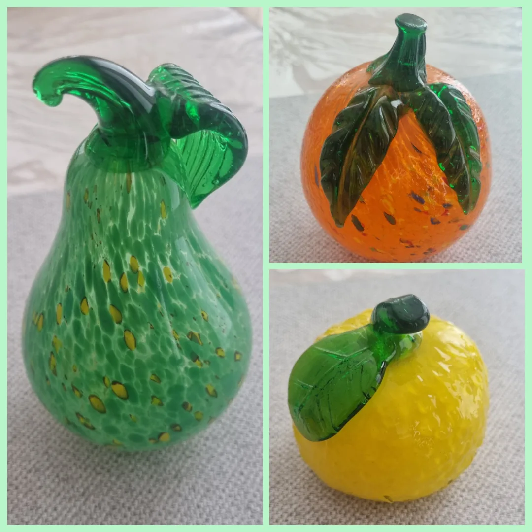 3 Glass Fruit: Orange, Pear, Lemon thumbnail