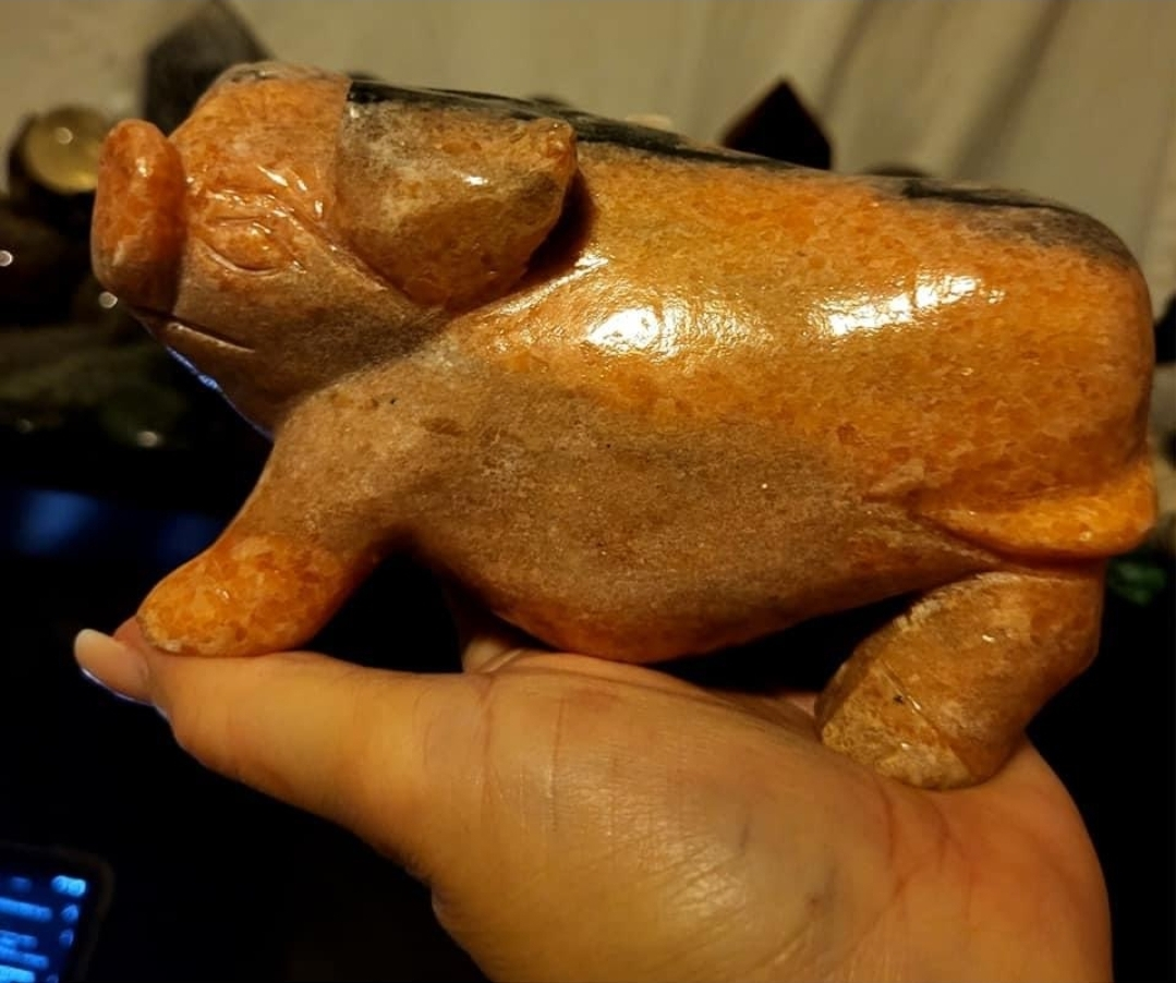 Crystal Sunstone Pigs  - 2 lbs 8.5 oz - photo 2