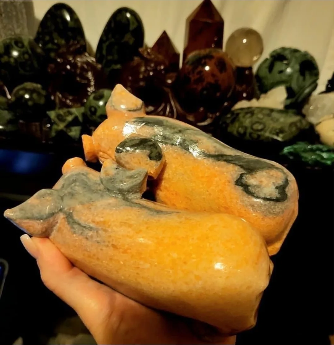 Crystal Sunstone Pigs  - 2 lbs 8.5 oz image indicator(7)