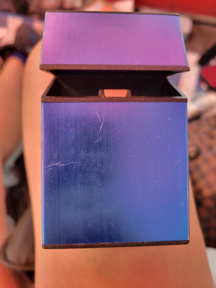 Blue/Purple Metal Cigarette Case
