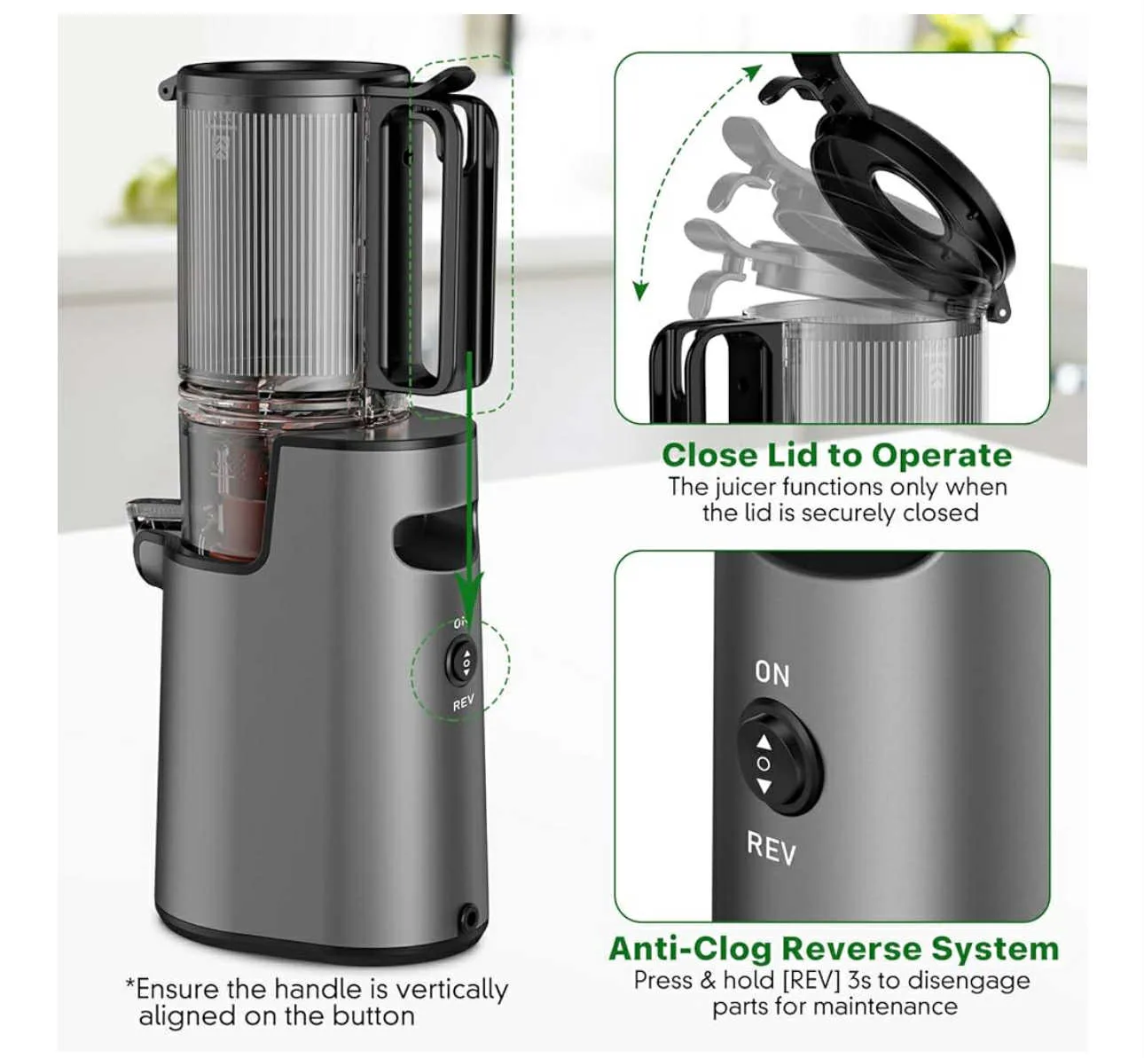 LRZ Fourth Masticating Juicer - Slow Cold Press image indicator(4)