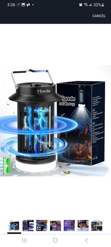 Morole Bug Zapper,4200V Electric Bug Zapper,Indoor Bug Zapper - photo 3