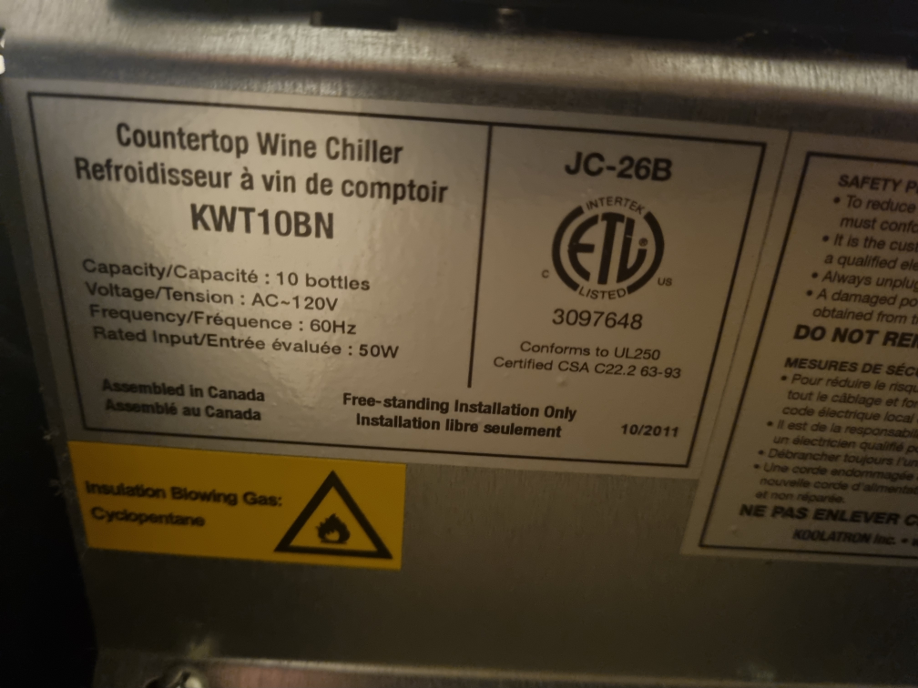 Koolatron KWT10BN Countertop Wine Chiller - photo 3