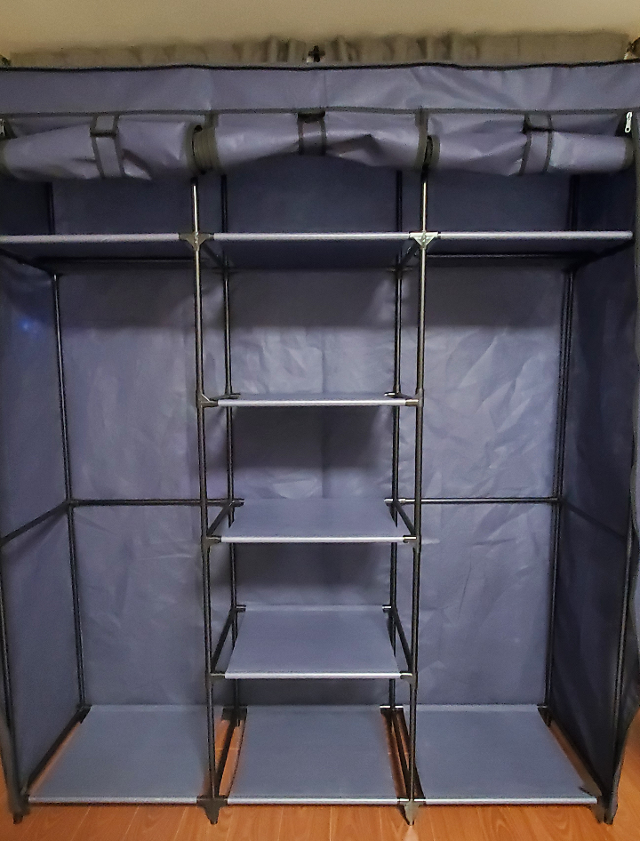 Portable Wardrobe Closet Organizer - Grey