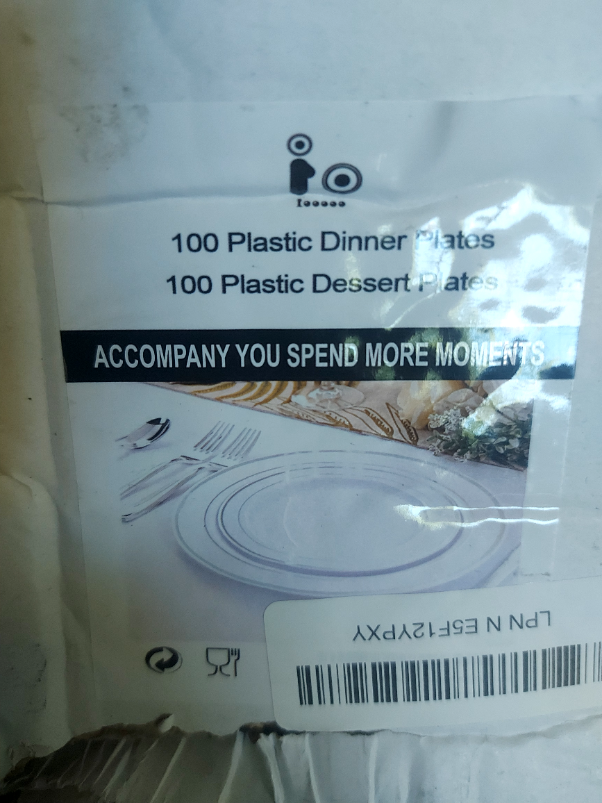 200 Plastic Dinner & Dessert Plates Set - photo 5
