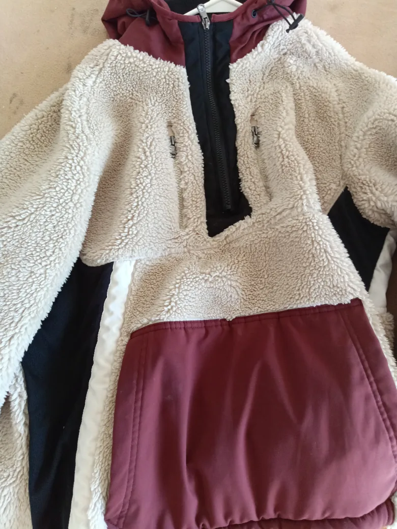 Color Block Sherpa Pullover Jacket thumbnail
