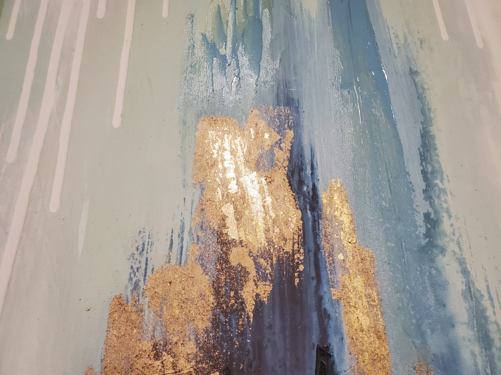 gold and blue picture frame - photo 2