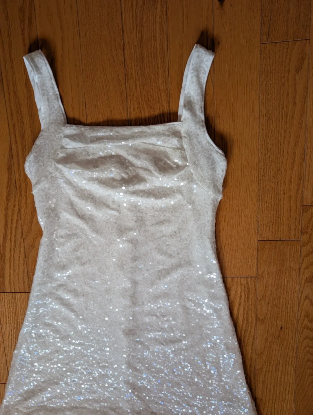 New Cider White Sequin Mini Dress thumbnail