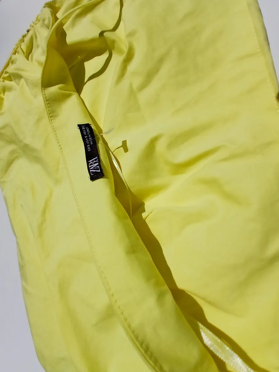 Zara Yellow One-Shoulder Top - Size S image indicator(2)