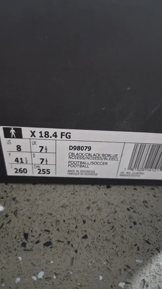 Adidas X 18.4 FG Soccer Cleats US 8 + Shin Guards - photo 3