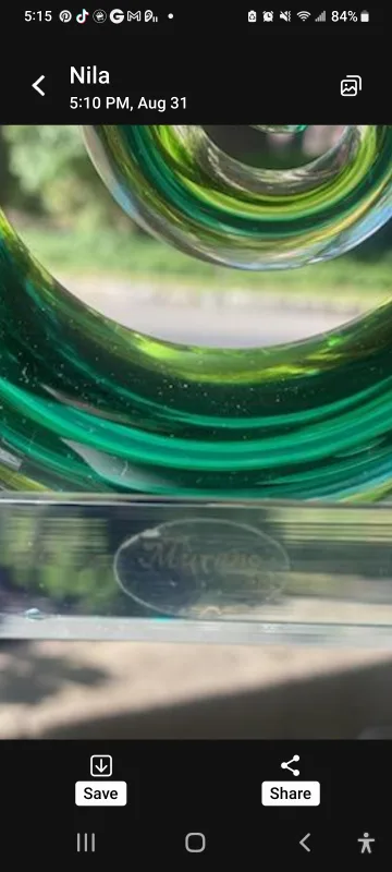 Green & Blue Glass Swirl Sculpture image indicator(6)