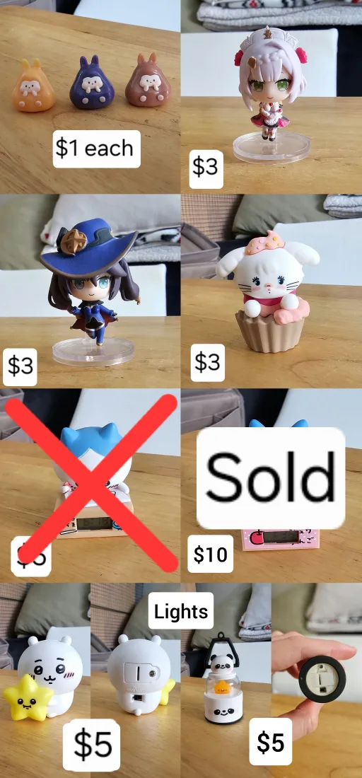 Reduced prices! Extremely low. Cute collectible figures image indicator(8)