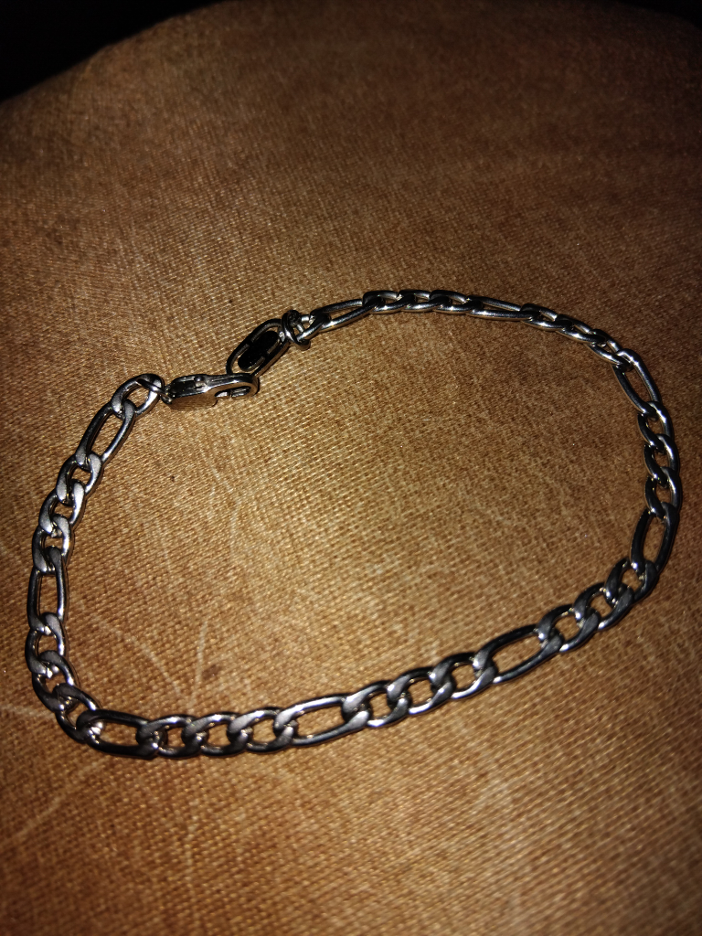Silver Plated Figaro Chain Bracelet