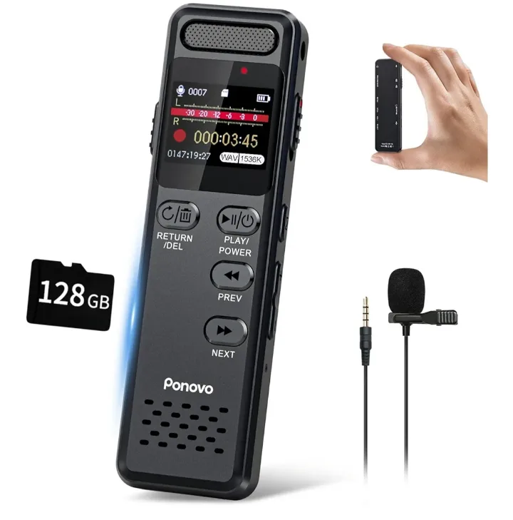 Ponovo Voice Activated Recorder - 160GB thumbnail